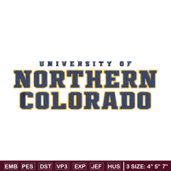 Northern Colorado logo embroidery design, NCAA embroidery, Sport embroidery, logo sport embroidery,Embroidery design.