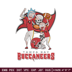 Rick and Morty Tampa Bay Buccaneers embroidery design, Tampa Bay Buccaneers embroidery, NFL embroidery, sport embroidery