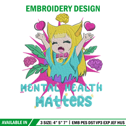 Cat girl cute Embroidery Design, Manga Embroidery, Embroidery File, Anime Embroidery, Anime shirt, Digital download