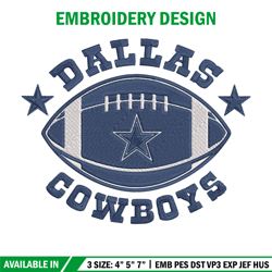 Dallas Cowboys Ball embroidery design, Dallas Cowboys embroidery, NFL embroidery, sport embroidery, embroidery design. (
