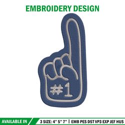 Dallas Cowboys Foam Finger embroidery design, Cowboys embroidery, NFL embroidery, sport embroidery, embroidery design