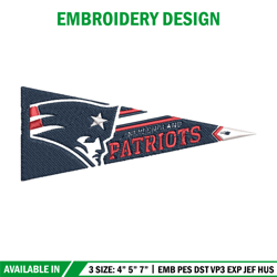 New England Patriots embroidery design, Patriots embroidery, NFL embroidery, Logo sport embroidery, embroidery design.