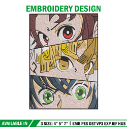 Tanjiro friends Embroidery Design, Demon slayer Embroidery,Embroidery File,Anime Embroidery,Anime shirt,Digital download