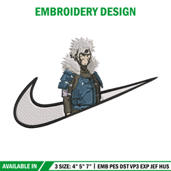 Tobirama x nike Embroidery Design, Naruto Embroidery, Embroidery File, Nike Embroidery, Anime shirt, Digital download