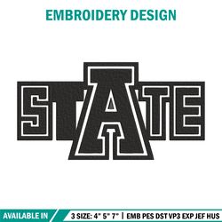 Arkansas State logo embroidery design, NCAA embroidery, Sport embroidery,logo sport embroidery, Embroidery design.