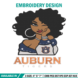 Auburn Tigers girl embroidery design, NCAA embroidery, Embroidery design, Logo sport embroidery,Sport embroidery