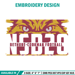 Bethune Cookman logo embroidery design, NCAA embroidery, Sport embroidery, Logo sport embroidery,Embroidery design