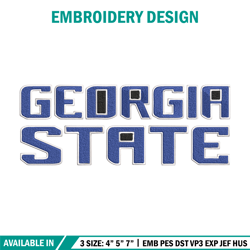 Georgia State logo embroidery design, Sport embroidery, logo sport embroidery,Embroidery design, NCAA embroidery