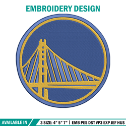 Golden State Warriors logo embroidery design, NBA embroidery,Sport embroidery, Embroidery design,Logo sport embroidery.