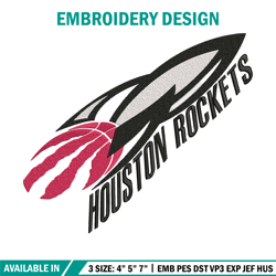 Houston Rockets logo embroidery design, NBA embroidery, Sport embroidery,Embroidery design,Logo sport embroidery