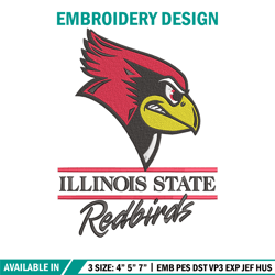 Illinois State logo embroidery design,NCAA embroidery,Sport embroidery,logo sport embroidery,Embroidery design