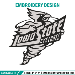 Iowa State Cyclone poster embroidery design, NCAA embroidery, Sport embroidery,logo sport embroidery,Embroidery design