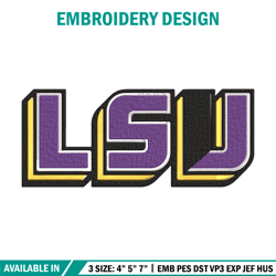 Louisiana State logo embroidery design,NCAA embroidery, Sport embroidery,logo sport embroidery,Embroidery design