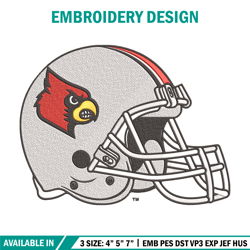 Louisville Cardinals Helmet embroidery design,NCAA embroidery, Sport embroidery,logo sport embroidery,Embroidery design