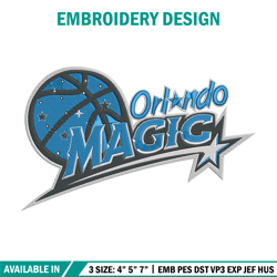Orlando Magic logo embroidery design,NBA embroidery,Sport embroidery, Embroidery design, Logo sport embroidery.
