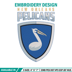 Orleans Pelicans logo embroidery design, NBA embroidery, Sport embroidery,Embroidery design, Logo sport embroidery