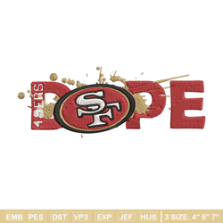 Dope San Francisco 49ers embroidery design, 49ers embroidery, NFL embroidery, sport embroidery, embroidery design.
