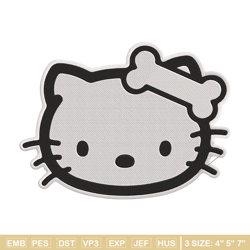 Hello kitty sticker Embroidery Design, Hello kitty Embroidery, Embroidery File, Anime Embroidery, Digital download.