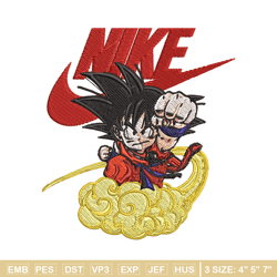 Kid Goku magic cloud Nike Embroidery design, Dragon ball Embroidery, Nike design, Embroidery file, Instant download.