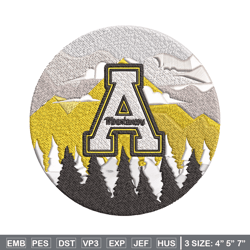 Appalachian State logo embroidery design, NCAA embroidery, Embroidery design, Logo sport embroidery, Sport embroidery.