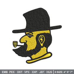 Appalachian State logo embroidery design, Sport embroidery, logo sport embroidery,Embroidery design, NCAA embroidery.