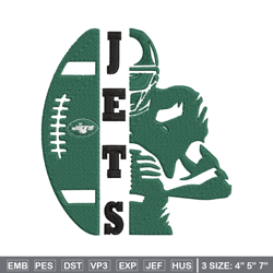 Football Player New York Jets embroidery design, Jets embroidery, NFL embroidery, sport embroidery, embroidery design.