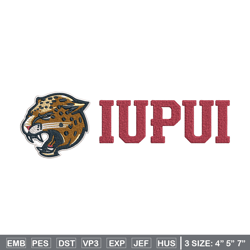 IUPUI Jaguars logo embroidery design,NCAA embroidery, Embroidery design,Logo sport embroidery, Sport embroidery