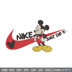 Mickey nike Embroidery Design, Mickey Embroidery, Embroidery File, Nike Embroidery, Anime shirt, Digital download