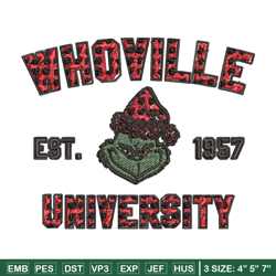 Grinch Whoville University Christmas Embroidery design, Grinch Christmas Embroidery, Grinch design, Digital download.
