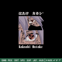 Kakashi hatake Embroidery Design, Naruto Embroidery, Embroidery File, Anime Embroidery,Anime shirt, Digital download