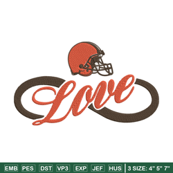Love Cleveland Browns embroidery design, Cleveland Browns embroidery, NFL embroidery, logo sport embroidery.