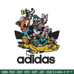 Mickey friends Embroidery Design, Adidas Embroidery, Brand Embroidery, Embroidery File,Logo shirt,Digital download