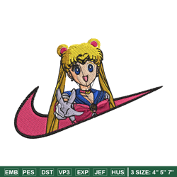 Sailor Moon Embroidery Design, Sailor Moon Embroidery,Embroidery File, Nike Embroidery, Anime shirt, Digital download