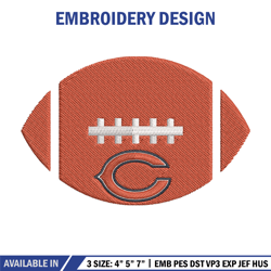 Chicago Bears Ball embroidery design, Chicago Bears embroidery, NFL embroidery, sport embroidery, embroidery design.