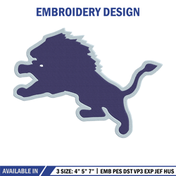 Detroit Lions logo embroidery design, Sport embroidery, logo sport embroidery, Embroidery design,NCAA embroidery