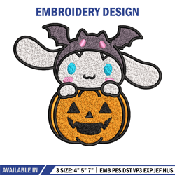 Halloween Cinnamoroll Embroidery design, Hello kitty Embroidery, cartoon design, Embroidery File, Digital download.