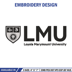 Loyola Marymount logo embroidery design, NCAA embroidery, Sport embroidery,Logo sport embroidery,Embroidery design