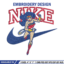 Nike wonder woman Embroidery Design, Brand Embroidery, Nike Embroidery, Embroidery File, Logo shirt,Digital download