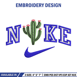 Nike x cactus embroidery design, Cactus embroidery, Nike design,Embroidery shirt, Embroidery file, Digital download
