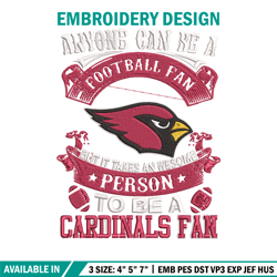 Arizona Cardinals Fan embroidery design, Cardinals embroidery, NFL embroidery, sport embroidery, embroidery design.