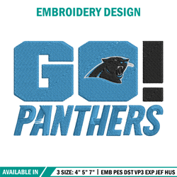Carolina Panthers Go embroidery design, Panthers embroidery, NFL embroidery, sport embroidery, embroidery design.