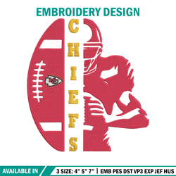 Football Player Kansas City Chiefs embroidery design, Kansas City Chiefs embroidery, NFL embroidery, sport embroidery.