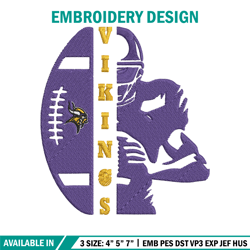 Football Player Minnesota Vikings embroidery design, Minnesota Vikings embroidery, NFL embroidery, sport embroidery.