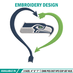 Heart Seattle Seahawks embroidery design, Seahawks embroidery, NFL embroidery, sport embroidery, embroidery design. (2)
