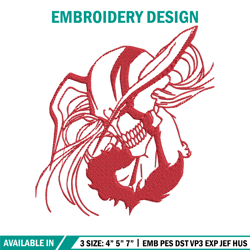 Ichigo demon Embroidery Design, Bleach Embroidery, Embroidery File, Anime Embroidery, Anime shirt, Digital download.