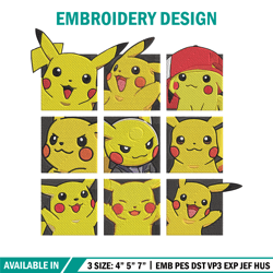Pikachu mode Embroidery Design, Pokemon Embroidery, Embroidery File, Anime Embroidery, Anime shirt, Digital download.