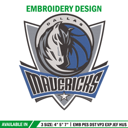 Dallas Mavericks logo embroidery design, NBA embroidery, Sport embroidery,Embroidery design,Logo sport embroidery