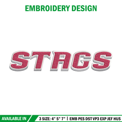 Fairfield Stags logo embroidery design, NCAA embroidery, Sport embroidery, logo sport embroidery, Embroidery design