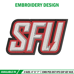 Saint Francis logo embroidery design, NCAA embroidery, Embroidery design,Logo sport embroidery,Sport embroidery