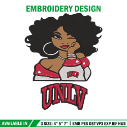 UNLV Rebels girl embroidery design, NCAA embroidery,Sport embroidery, Logo sport embroidery,Embroidery design.